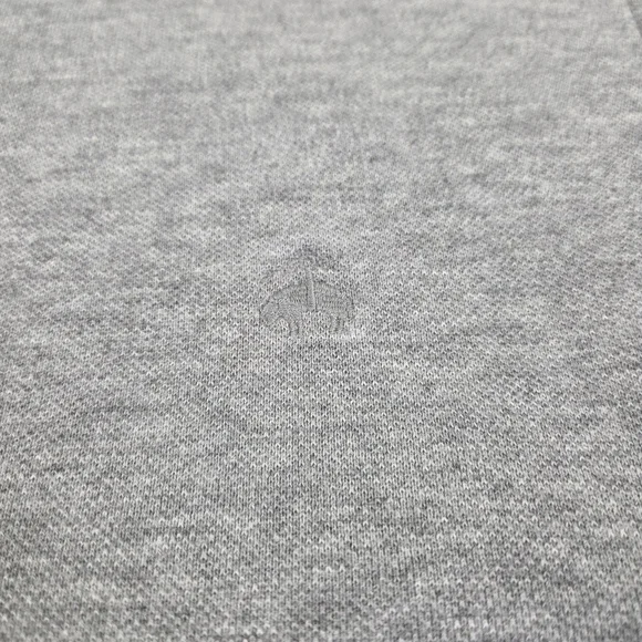 Brooks Brothers Sweater Mens Large Heather Grey 1/4 Zip Pullover Solid Logo - Picture 6 of 9
